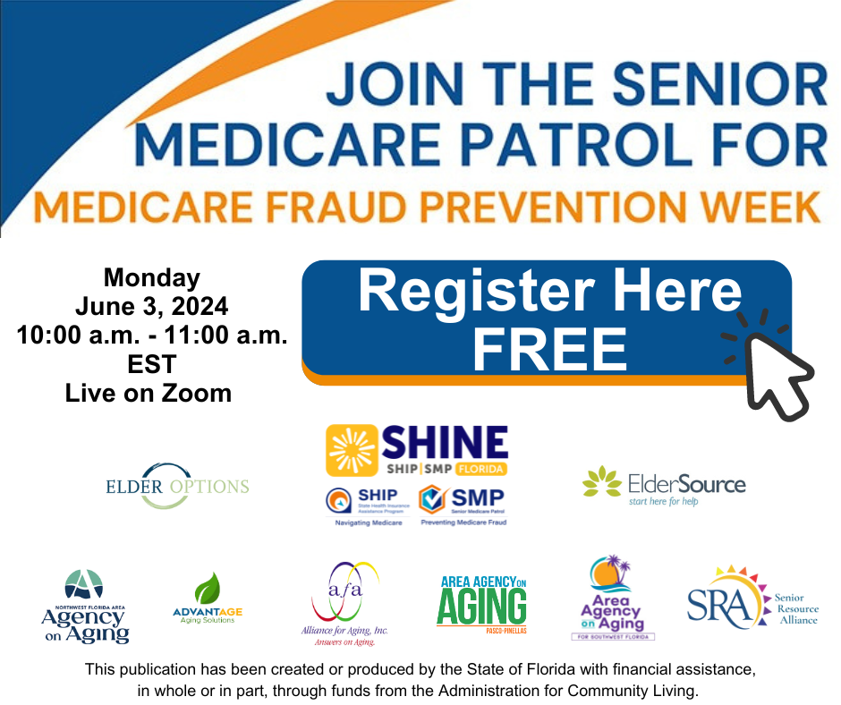 Join the Senior Medicare Patrol For Medicare Fraud Prevention Week.